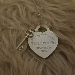 Tiffany Heart Key Pendant, 16"